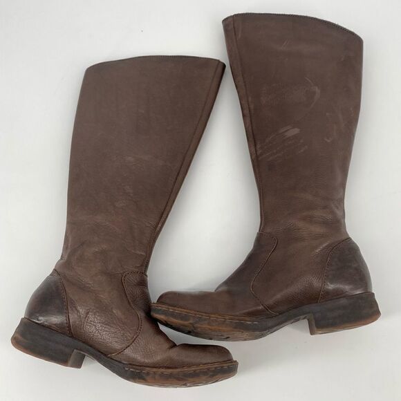Born Women’s Dark Brown Leather Full Zip Riding Boots Size‎ 6 flannel lined - Picture 5 of 12